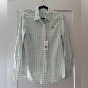 Vineyard Vines Surf Blue Gingham Shirt